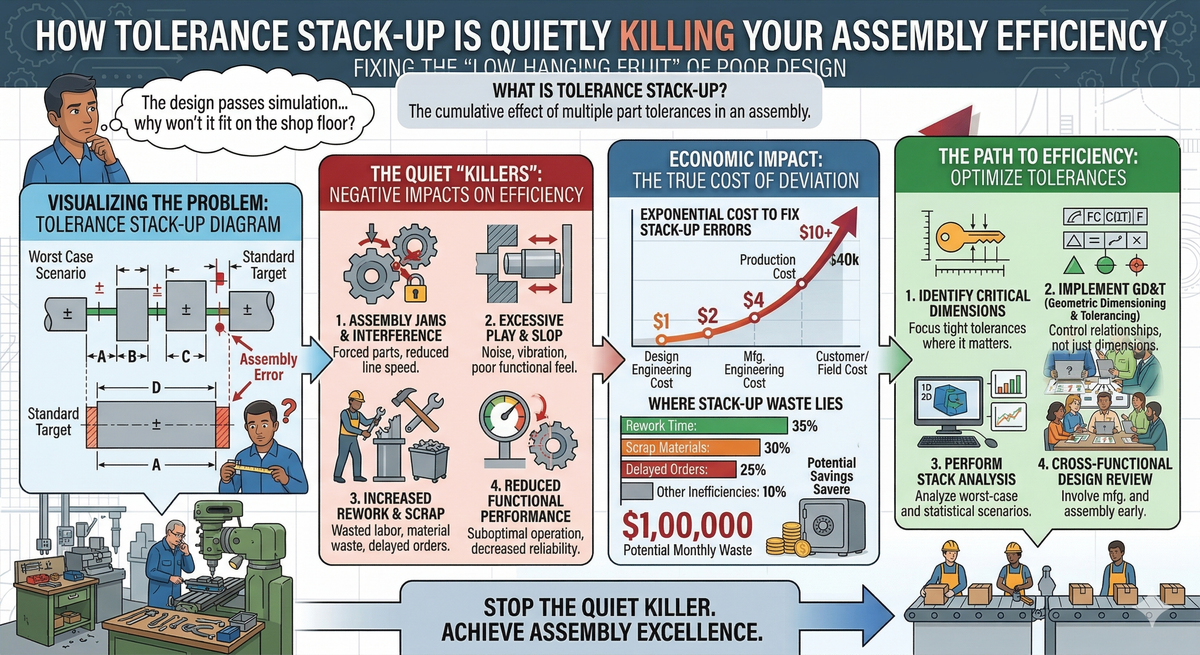 How Tolerance Stack-Up Is Quietly Killing Your Assembly Efficiency