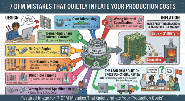7 DFM Mistakes That Quietly Inflate Your Production Costs